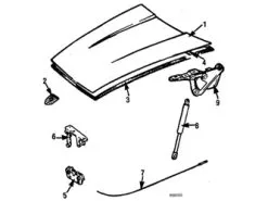 Genuine Porsche 91151103700 Hood Release Cable - Porsche