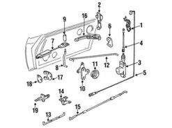 Genuine Porsche 91153156201 Door Lock Operating Rod - Porsche