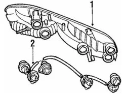 Genuine Porsche 92863146502 Tail Light Harness - Porsche