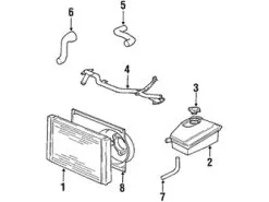 Genuine Porsche 94410623912 Radiator Coolant Hose - Porsche