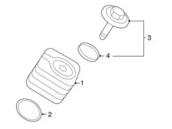 Genuine Porsche 95510702103 Oil Cooler - Porsche | 95510702100 95510702101 95510702102
