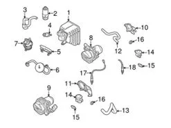 Genuine Porsche 95511310600 Air Injection System Air Pump Bracket; Right - Porsche