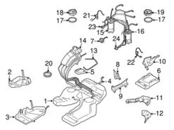 Genuine Porsche 95520125504 Fuel Line - Porsche