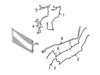 Genuine Porsche 95557375006 A/C Refrigerant Liquid Hose - Porsche | 95557210200 3 Genuine Porsche 95557375006 A/C Refrigerant Liquid Hose - Porsche | 95557210200