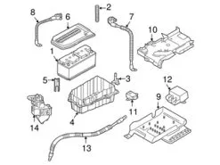 Genuine Porsche 95561030910 Battery Cover; Front - Porsche
