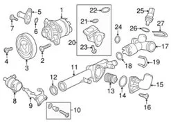 Genuine Porsche 95810613100 Thermostat Housing; Upper - Porsche