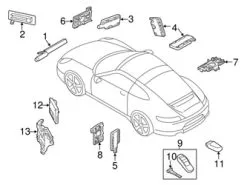 Genuine Porsche 95853891600 Vehicle Key - Porsche