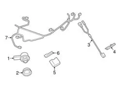 Genuine Porsche 95B980551L Park Assist Camera; Rear - Porsche | 95B980551E 95B980551F 95B980551H