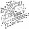 Genuine Porsche 96453139101 Door Window Belt Weather Strip; Left Inner - Porsche | 96453139100