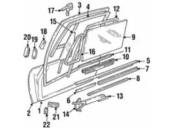 Genuine Porsche 96453139101 Door Window Belt Weather Strip; Left Inner - Porsche | 96453139100