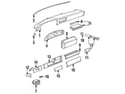 Genuine Porsche 9645722610001C Dashboard Air Vent; Left Upper - Porsche | 91157204100 9115720410001C