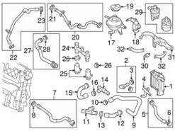 Genuine Porsche 97010653705 Coolant Hose - Porsche