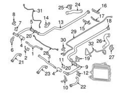 Genuine Porsche 98710622701 Engine Coolant Overflow Hose; Front - Porsche