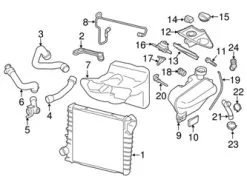 Genuine Porsche 99110663101 Radiator Coolant Hose; Left - Porsche