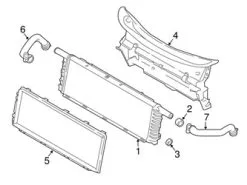 Genuine Porsche 99110664881 Radiator Coolant Hose; Right, Right Upper - Porsche