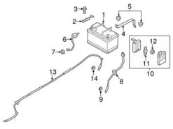 Genuine Porsche 99161104302 Battery Cable - Porsche