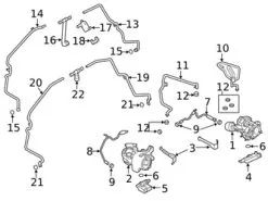 Genuine Porsche 9A210608101 Turbocharger Coolant Line; Left - Porsche