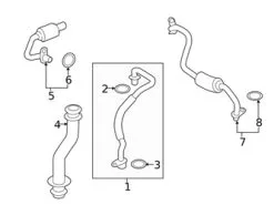 Genuine Porsche 9A714592001 Turbocharger Coolant Line - Porsche | 9A714592000