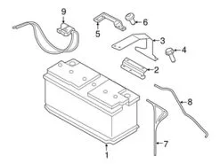 Genuine Porsche 9A791518100 Battery Cable - Porsche