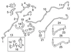 Genuine Porsche 9P1121070A Coolant Pipe; Rear - Porsche
