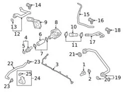 Genuine Porsche PAB122101 Coolant Pipe; Upper - Porsche | 95812210120 95812210121