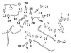 Genuine Porsche PAB819927 Coolant Pipe - Porsche