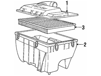 Genuine Volvo 1257546 Air Filter - Volvo 3 Genuine Volvo 1257546 Air Filter - Volvo