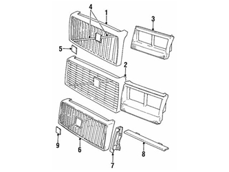 Genuine Volvo 1312656 Grille - Volvo 3 Genuine Volvo 1312656 Grille - Volvo