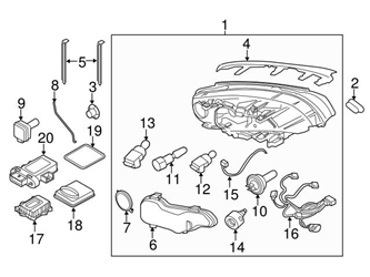 Genuine Volvo 31214323 Headlight Assembly; Left - Volvo | 31323070 31353542 3 Genuine Volvo 31214323 Headlight Assembly; Left - Volvo | 31323070 31353542