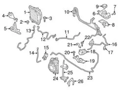 Genuine Volvo 31338403 Water Pump Bracket; Front - Volvo