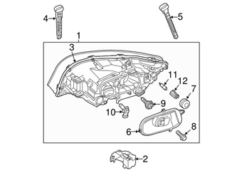 Genuine Volvo 31383070 Headlight Assembly; Left - Volvo | 31299998 3 Genuine Volvo 31383070 Headlight Assembly; Left - Volvo | 31299998