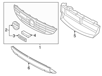 Genuine Volvo 31386498 Grille - Volvo 3 Genuine Volvo 31386498 Grille - Volvo