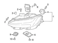 Genuine Volvo 31434785 Headlight Assembly; Right, Front Right Right - Volvo