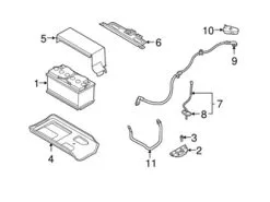 Genuine Volvo 8697005 Battery Hold Down - Volvo